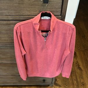 Men’s Peter Millar Crown Comfort Quarter-Zip, Size Medium, Color Heathered Red